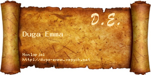 Duga Emma névjegykártya